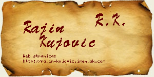Rajin Kujović vizit kartica